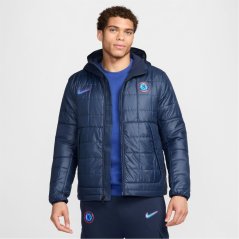 Nike Fleece Lined Hooded Jacket Obsidian/White