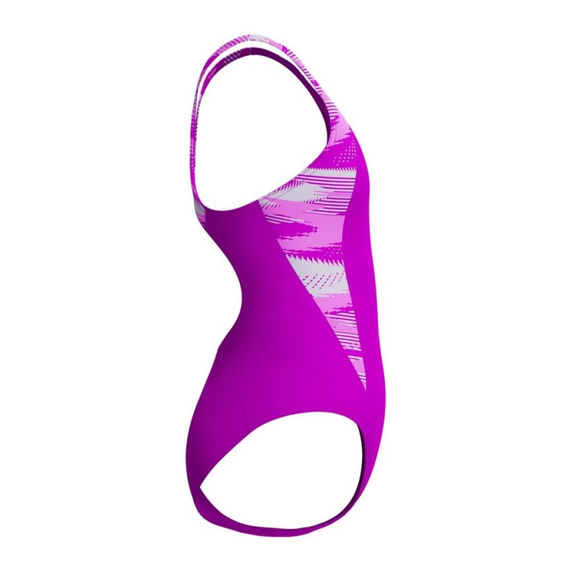 Speedo Hyperboom Splice Muscleback Swimsuit Junior Girls Diva