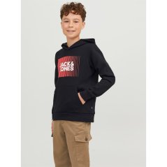 Jack and Jones Play Logo Hoodie Black