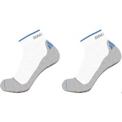Salomon Ultra Quarter 2 Pack Running Socks Mens White/Grey