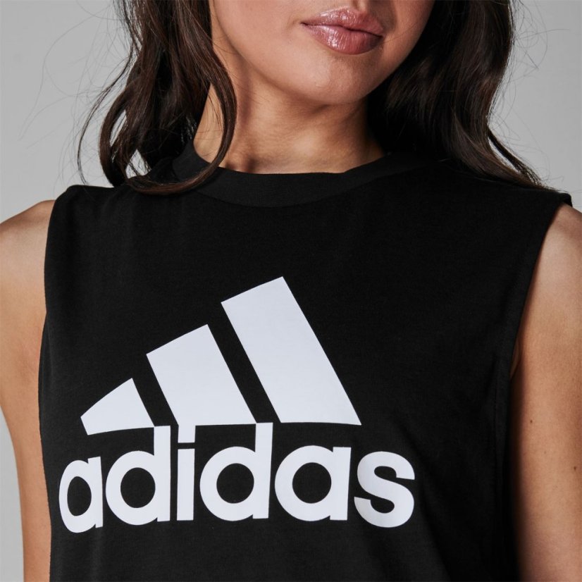 adidas Essentials Big Logo Tank Top Womens Black/White