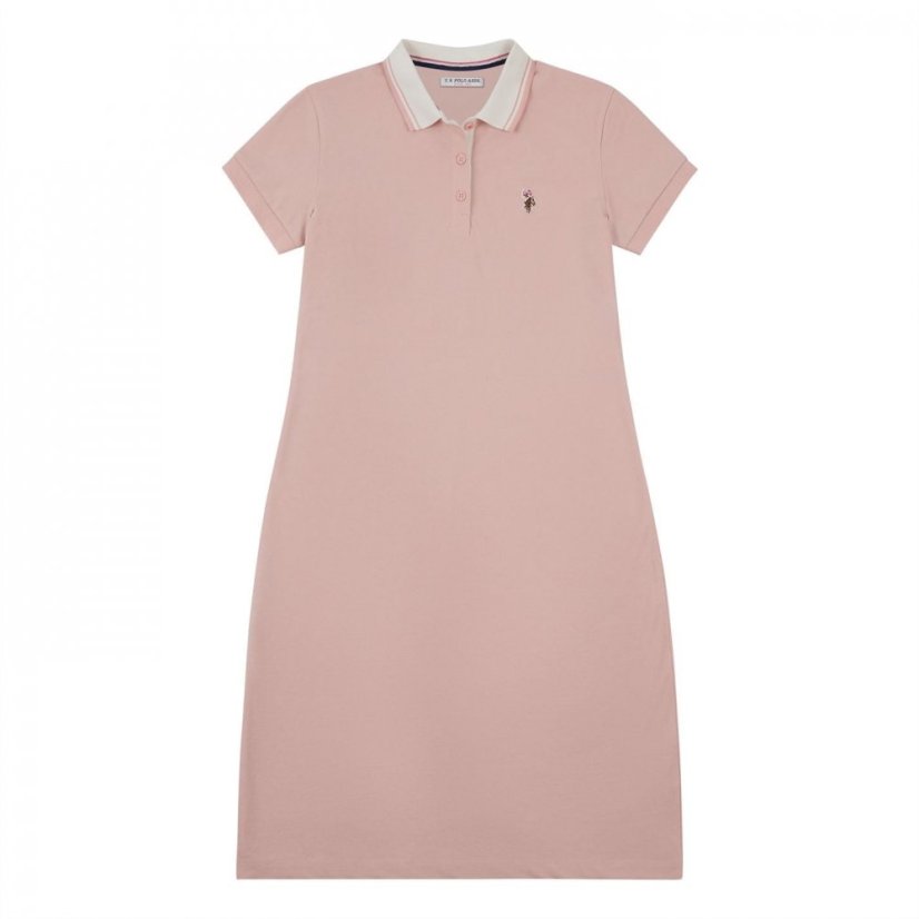 US Polo Assn Polo Shirt Dress Peachskin