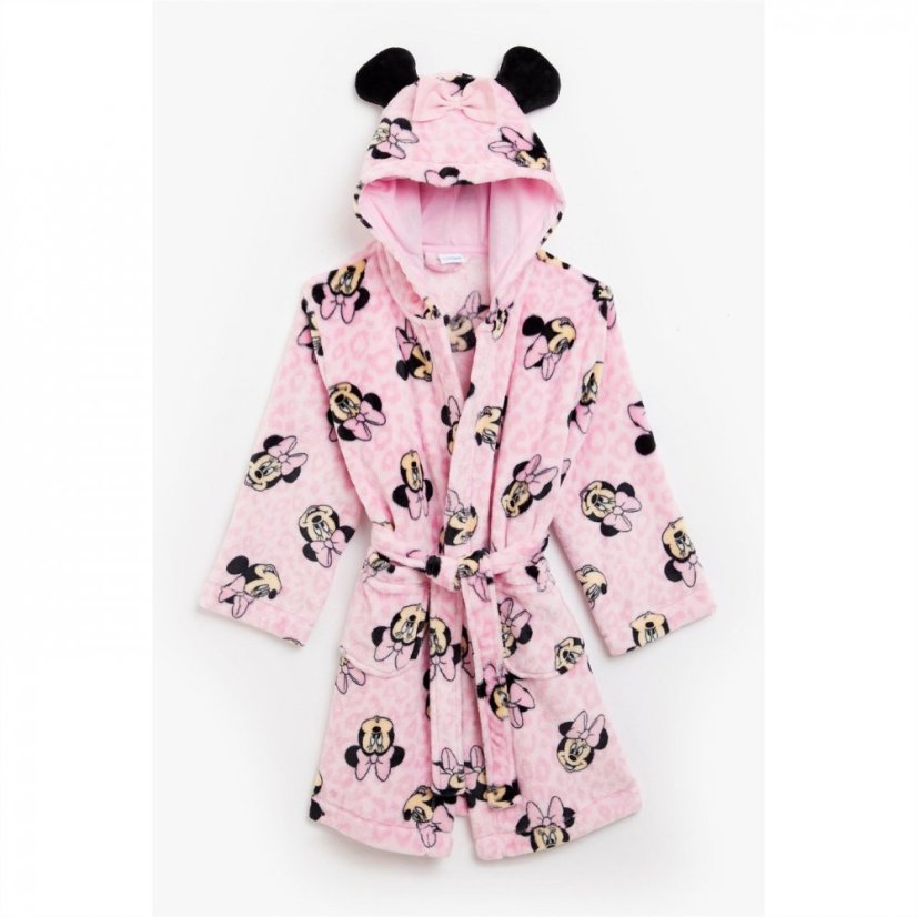 Character Disney Girls Minnie Mouse Fleece Robe Pink