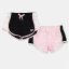 Reebok Kids' Black Jersey Jogger Shorts Pink Lady