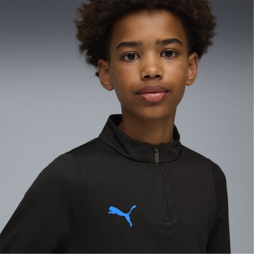 Puma Individual Cup Drill Top Juniors Black/Blue