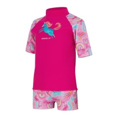 Speedo Kids' Short-Sleeve Performance Gym Top Pink/Blue