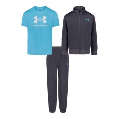 Under Armour Kids' Brawler Poly Tracksuit Grey/Blue