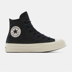 Converse Unisex Adults Chuck 70 Beads Canvas High-Top Trainers 001-Black/Bla