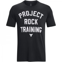 Under Armour Armour Ua Pjt Rock Training Ss T-Shirt Mens Black/White
