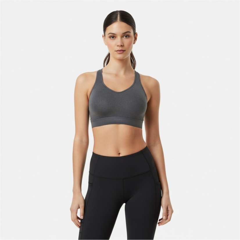 USA Pro High Support Sports Bra Charcoal