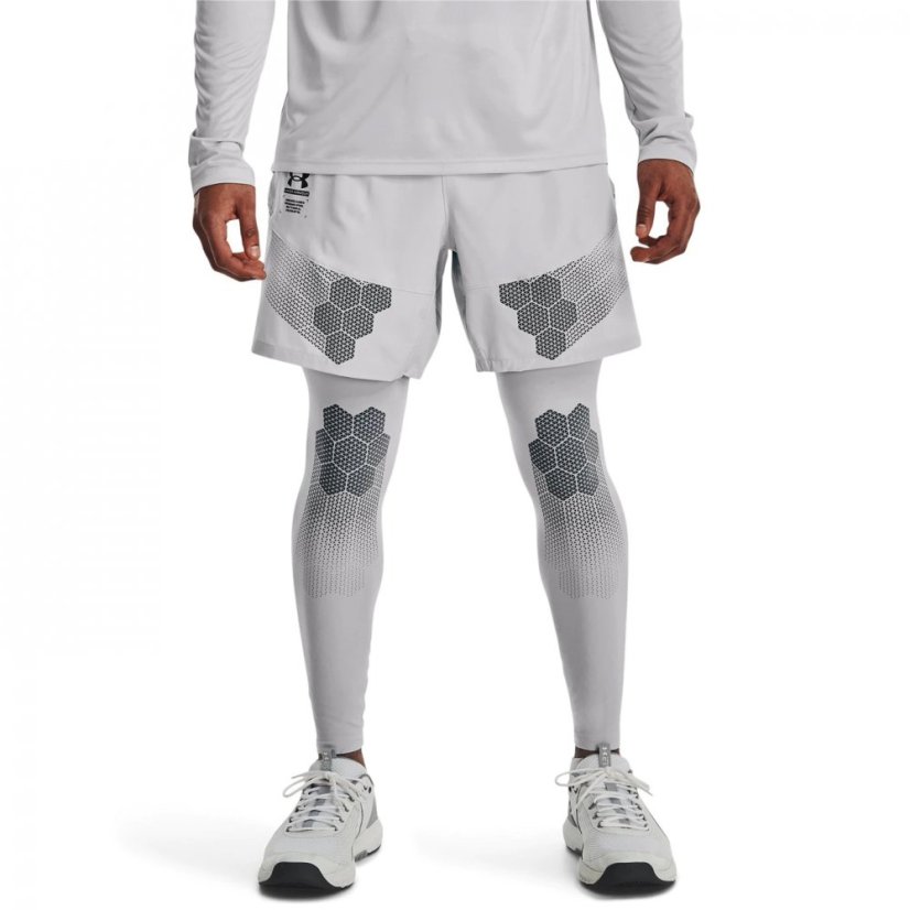 Under Armour Armour Armourprint Woven Shorts Mens Halo Grey/Black