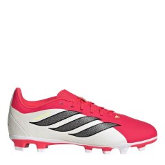 adidas Childrens adidas Predator Club Firm Ground Football Boots Red/Blk/White