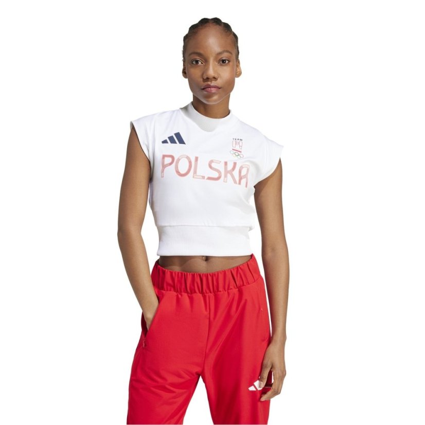 adidas NOC Poland dámske tričko White