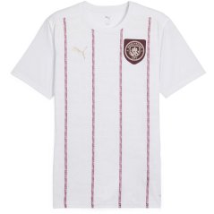 Puma Manchester City Pre Match Short Sleeve Shirt Adults White/Jasper