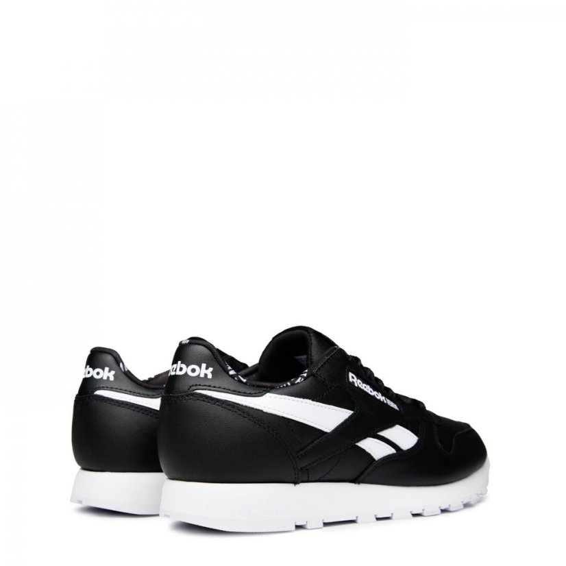 Reebok Classic Leather Mens Trainers Black/White - Veľkosť: 8.5 (42.5)