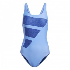 adidas Big Bars Swim Suit Womens Blue