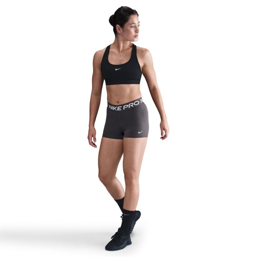 Nike Pro Three Inch Shorts Womens Thundr Grey/Wht