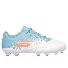 Skechers Razor Juniors Firm Ground Football Boots White/Blue