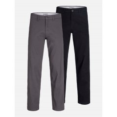 Jack and Jones Men's Kane Dave 2 Pack Chinos Black