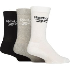 Reebok Core Crew Socks Wht/Gry/Blk
