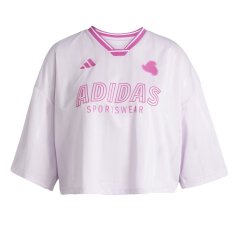 adidas Women's Tiro Cropped T-Shirt Crop Top Ice Lavender