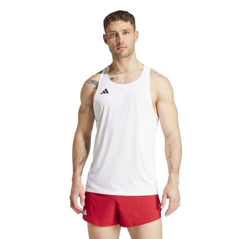 adidas Adizero Essentials Running Tank Top Mens White