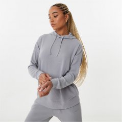 USA Pro Ribbed Slouchy Hoodie Grey