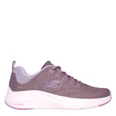 Skechers Women's Engineered Mesh Air Cool Slip On Trainers Mauve/Multi