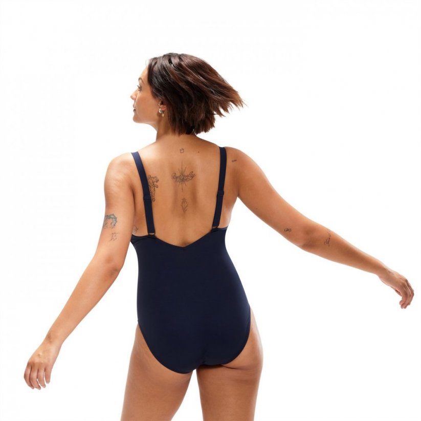 Speedo Amber Glow Swimsuit Navy/Plum