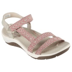 Skechers Qtr Strap Adjustable Slingback Sand Flat Sandals Womens Beige