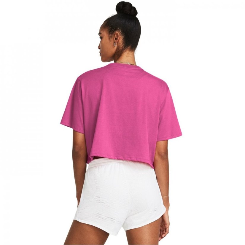 Under Armour Boxy Crop SS Astro Pink/Blk
