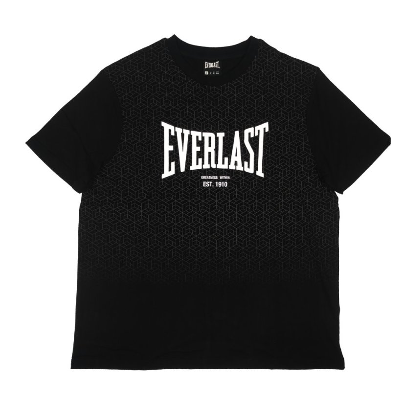 Everlast Geo Print T-Shirt Mens Black