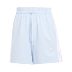 adidas Essentials 3 Stripe Shorts Womens Glow Blue