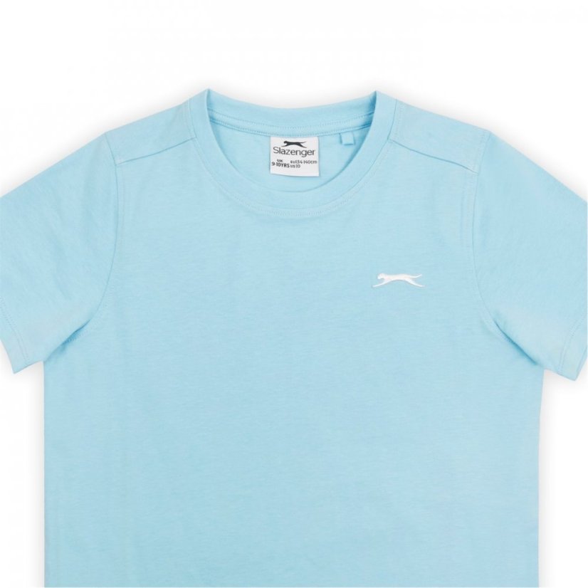 Slazenger Plain T Shirt Junior Boys Blue