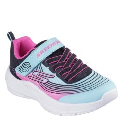 Skechers Kids' Gore And Strap Ombre Sparkle Mesh Microspec Runners Navy/Multi