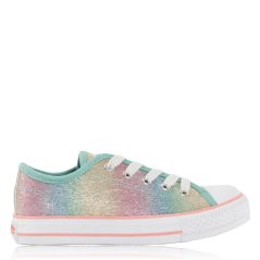 SoulCal Canvas Low Trainers Childrens Rainbow