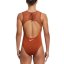 Nike Explore Wild Keyhole One Piece Swimsuit Womens Dark Russet