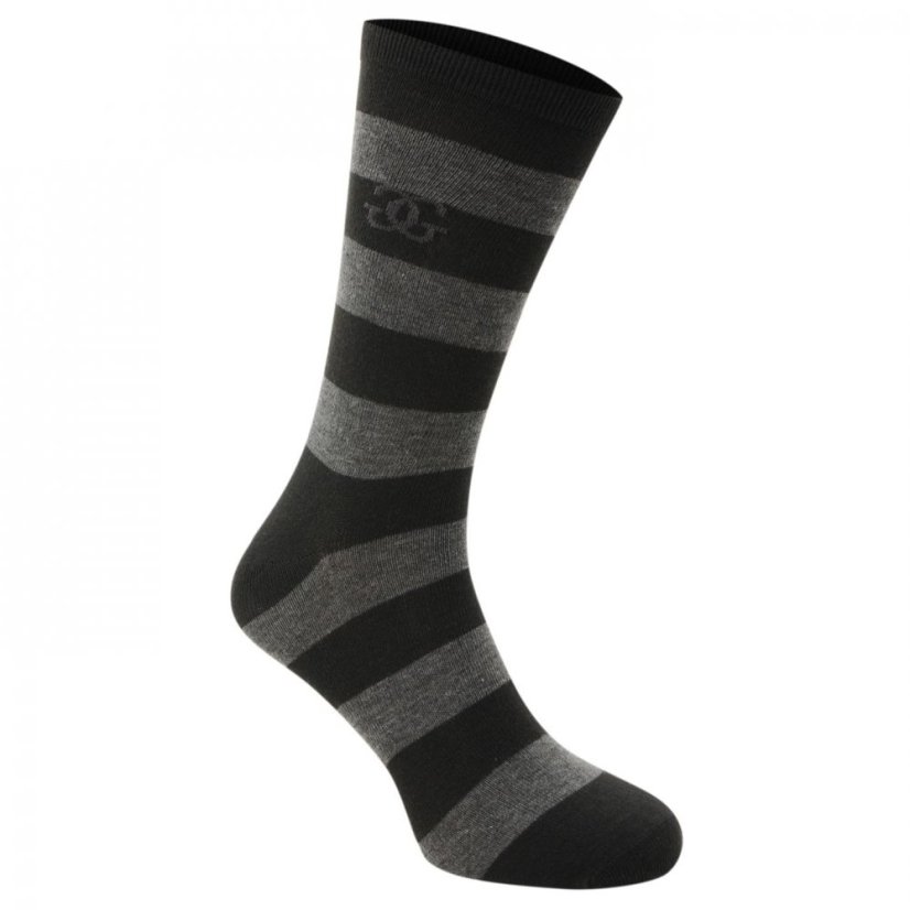 Giorgio 4 Pack Striped Socks Junior Black/Grey