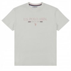 US Polo Assn Logo Crop T Shirt Star White