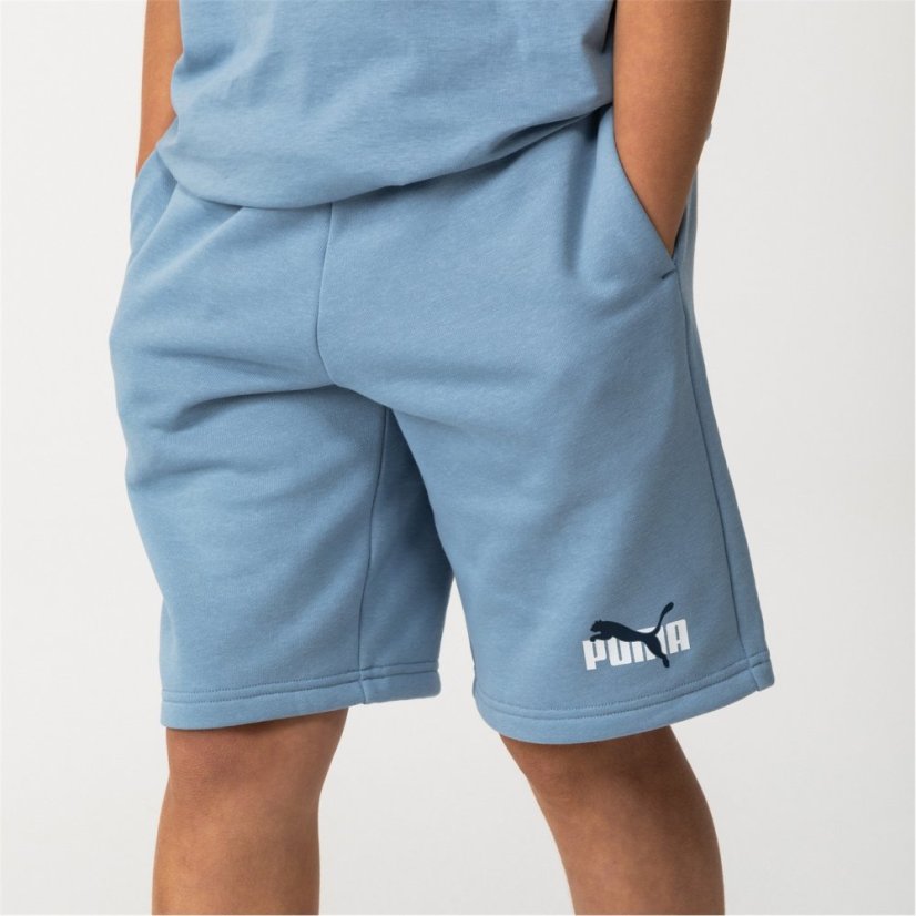 Puma Essentials Logo Fleece Shorts Boys Zen Blue