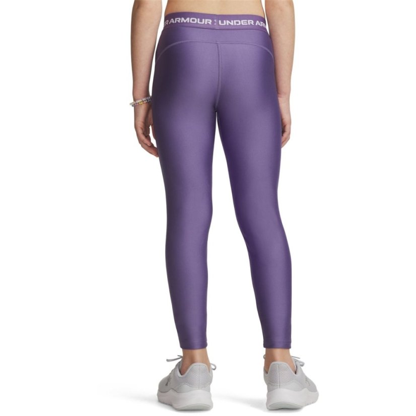 Under Armour Kids HeatGear® Performance Gym Leggings Purple/White