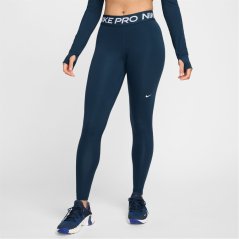 Nike Pro Women's Mid-Rise Mesh-Panelled Leggings Armory Navy