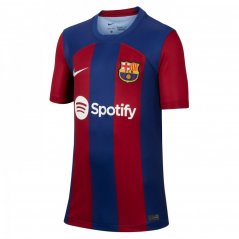 Nike Barcelona Home Shirt 2023 2024 Juniors Blue/Red