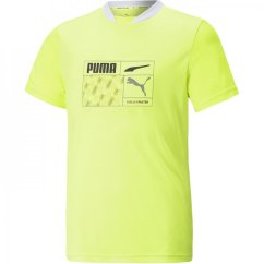 Puma Sports Graphic T Shirt Lime Squeeze