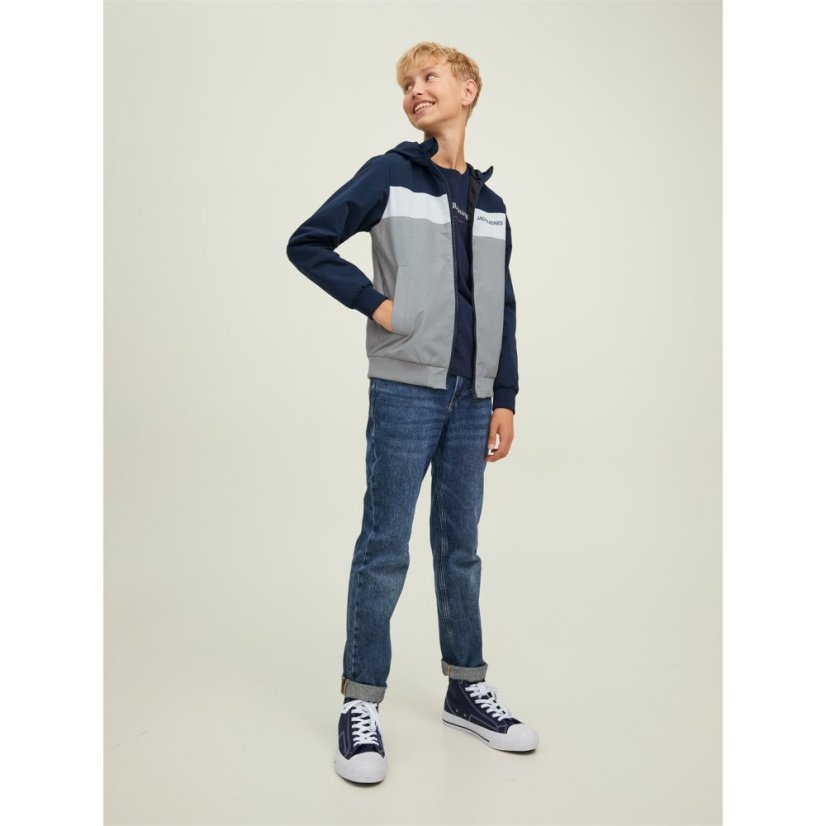 Jack and Jones Kids' Hooded Long Sleeve Bomber Jacket Navy Blazer