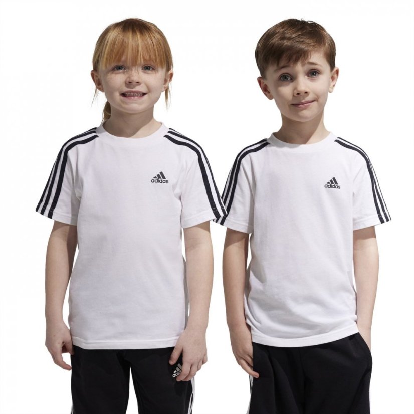 adidas 3S Essentials T Shirt Infants White