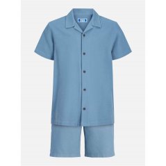 Jack and Jones Kids' Waffle Clothing Set Blue Mirage