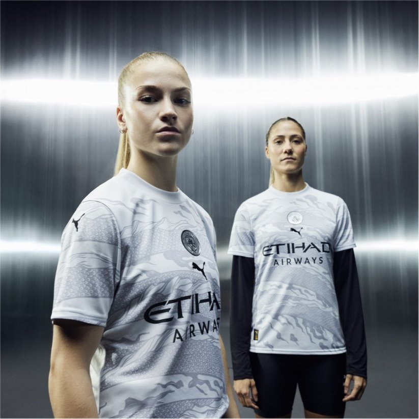 Puma Manchester City FC Year Of The Dragon Shirt 2023 2024 Womens Silver Mist