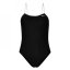 Nike Cut Out Back Swimsuit Black