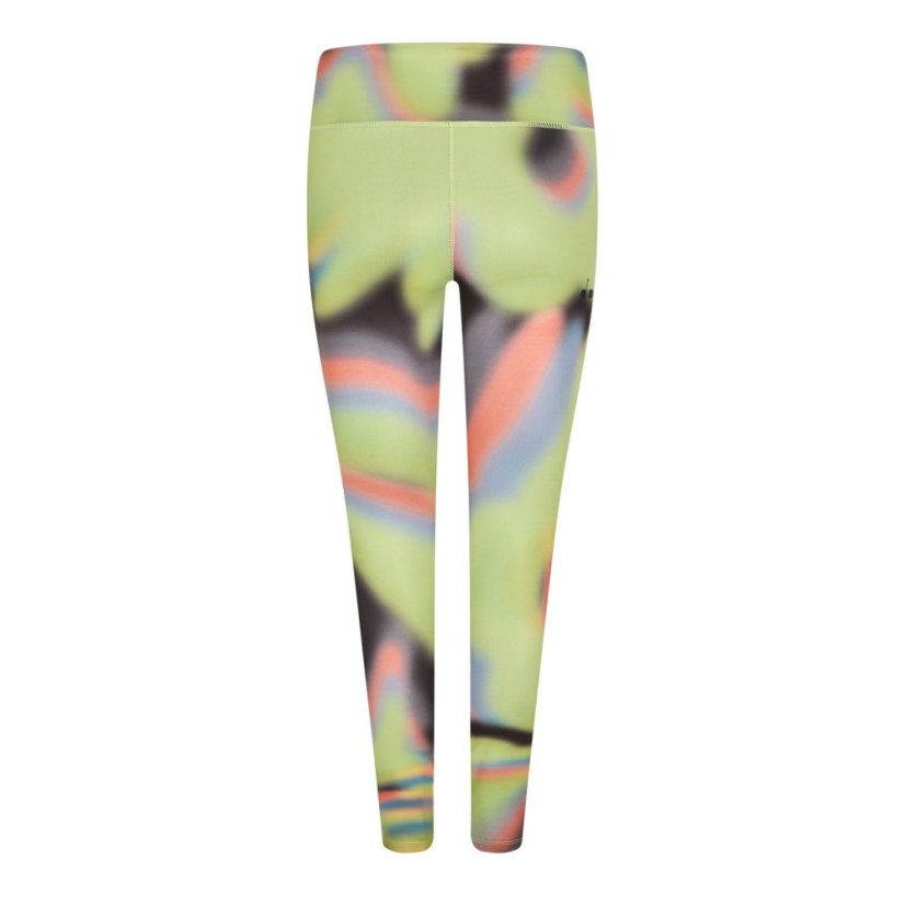 Diadora Women's Flowers Performance Gym Leggings Blk/Green